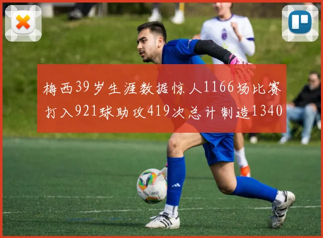 梅西39岁生涯数据惊人1166场比赛打入921球助攻419次总计制造1340粒进球